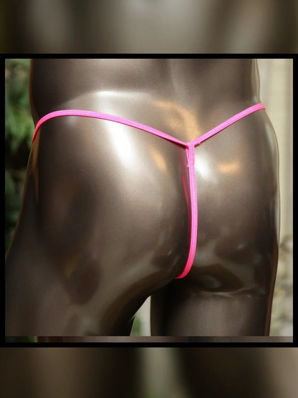 Mens Hot Pink, Floral Strip down Pouch Gstring Handmade